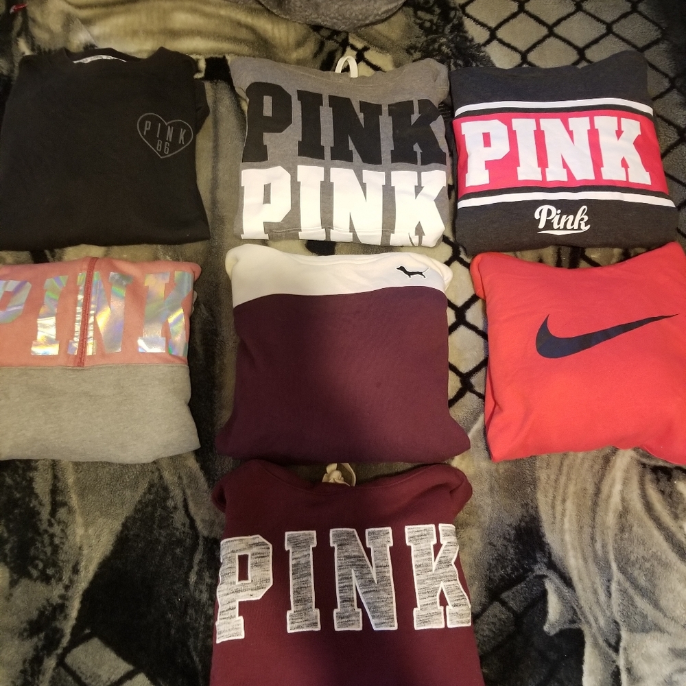 PINK hoodies/ 1 NIKE all sz xsmall